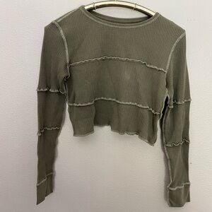Urban Outfitters Olive Long Sleeve Top